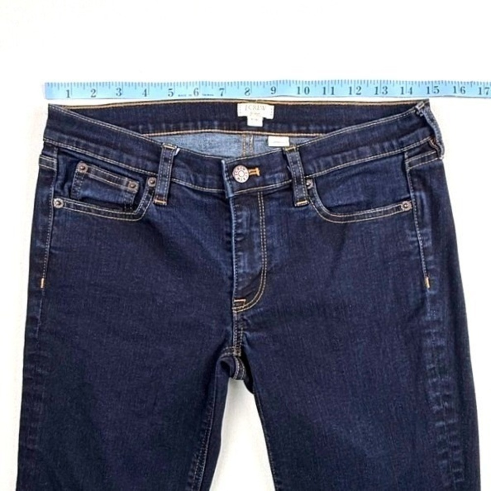 J Crew Stretch Dark Wash Skinny Jeans Women Size 27x31 - Picture 2 of 8